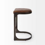Tabouret de bar Tyler en cuir marron