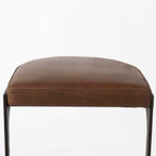 Tabouret de bar Tyler en cuir marron