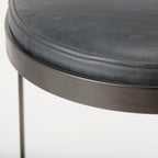 Tabouret de bar Tyler en cuir noir