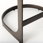 Tabouret de bar Tyler en cuir noir
