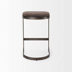 Tabouret de bar Tyler en daim marron