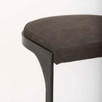 Tabouret de bar Tyler en daim marron