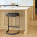 Tabouret de bar Tyler en cuir noir