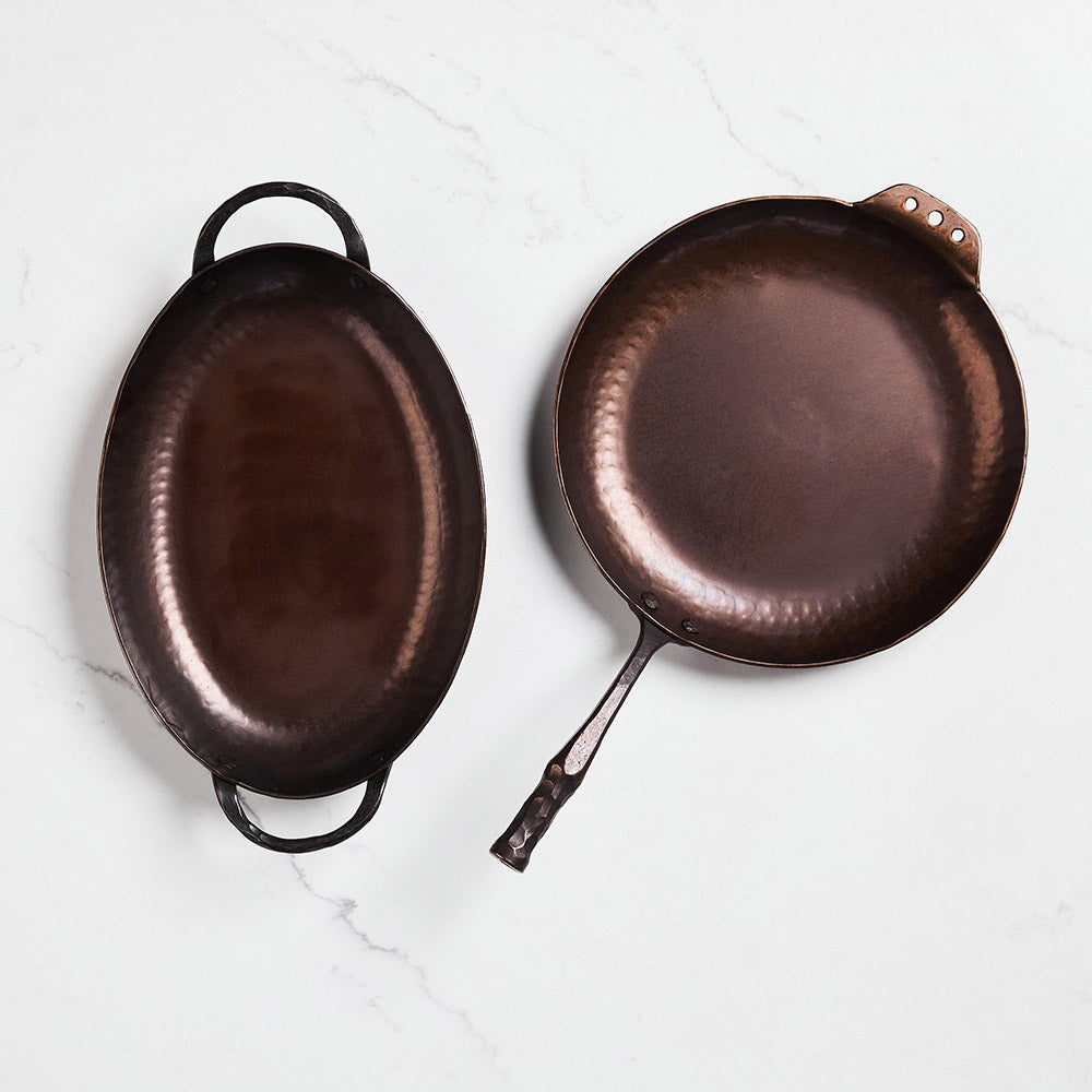 Rôtissoire ovale en acier au carbone Smithey 