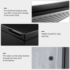 Congélateur coffre de 1,8 pi³ avec panier amovible, vidange par le bas, thermostat à 7 niveaux, conception autoportante pour la maison et l'appartement