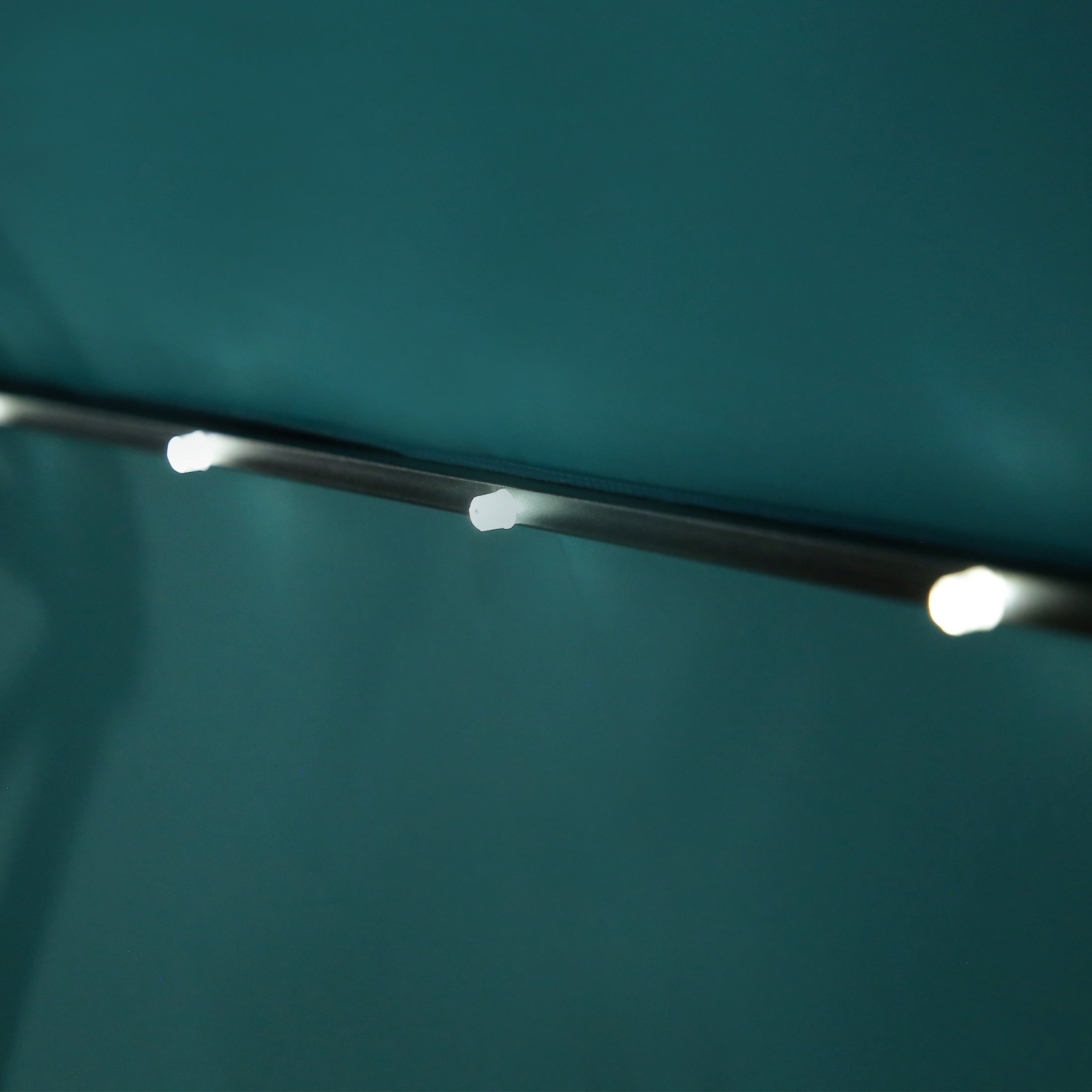 Parasol de terrasse lumineux à énergie solaire de 3 m avec pied