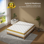 Matelas hybride de 25 cm en mousse à mémoire de forme et ressorts ensachés