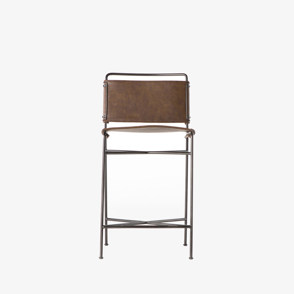 Tabouret de bar Four Hands Wharton en marron vieilli