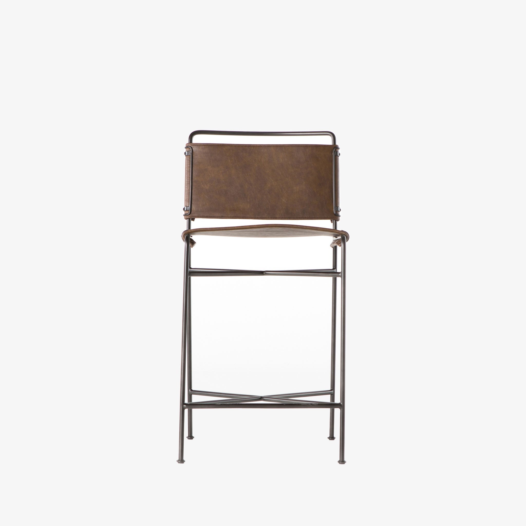 Tabouret de bar Four Hands Wharton en marron vieilli