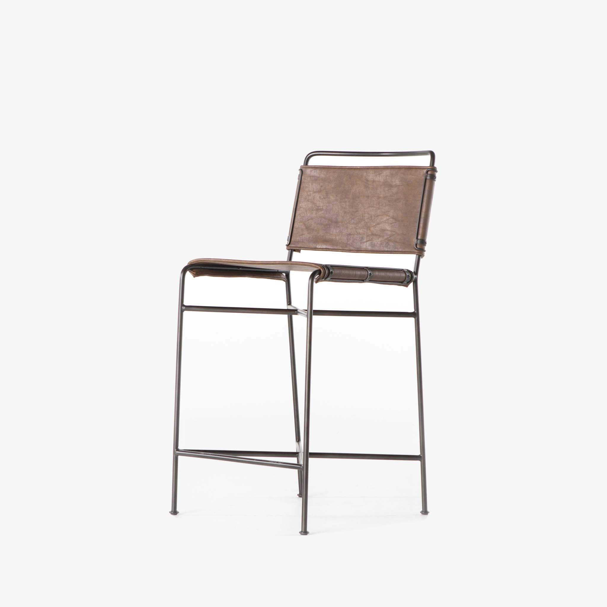 Tabouret de bar Four Hands Wharton en marron vieilli