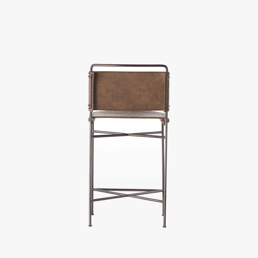 Tabouret de bar Four Hands Wharton en marron vieilli