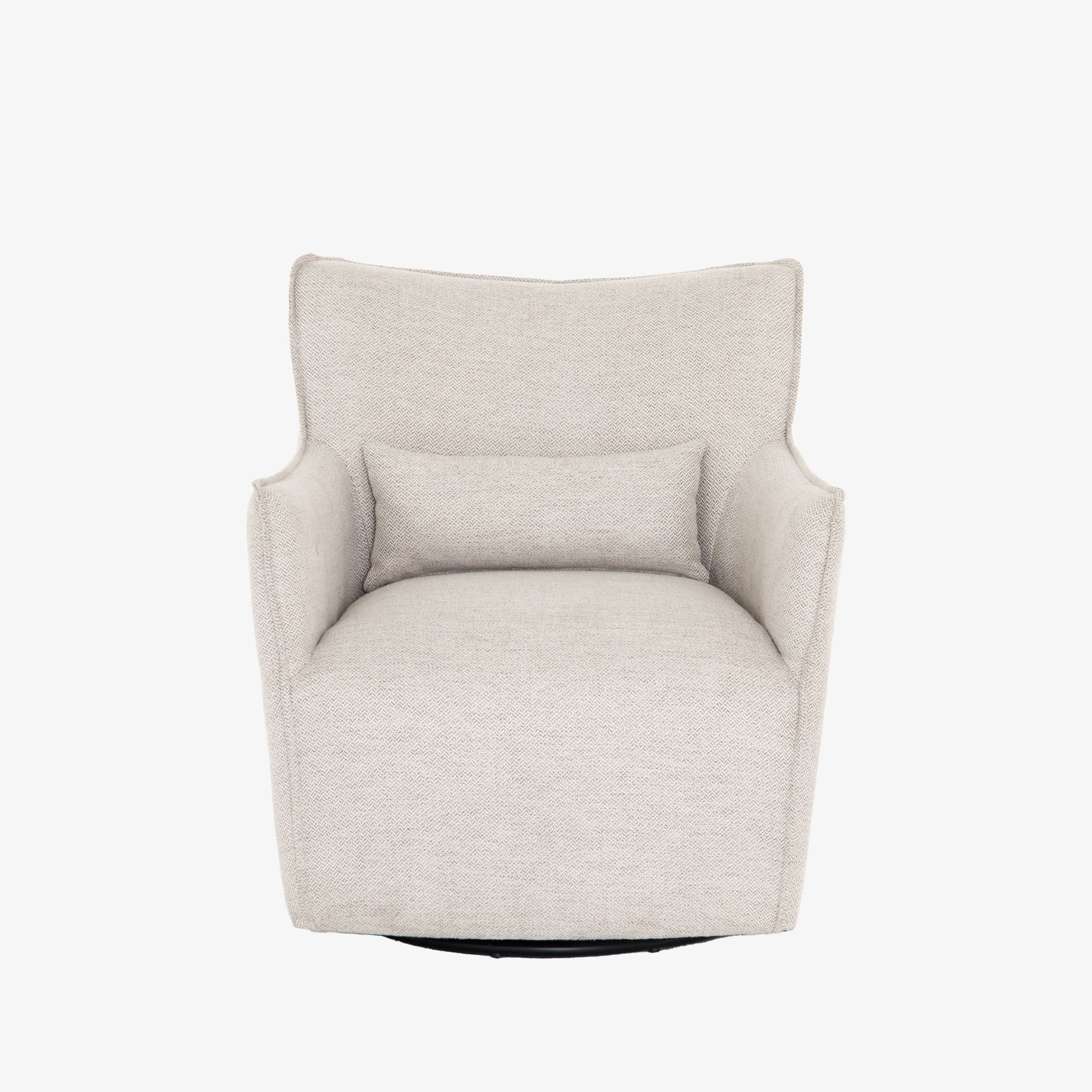 Fauteuil pivotant Kimble Four Hands en platine noble