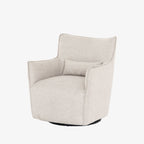 Fauteuil pivotant Kimble Four Hands en platine noble
