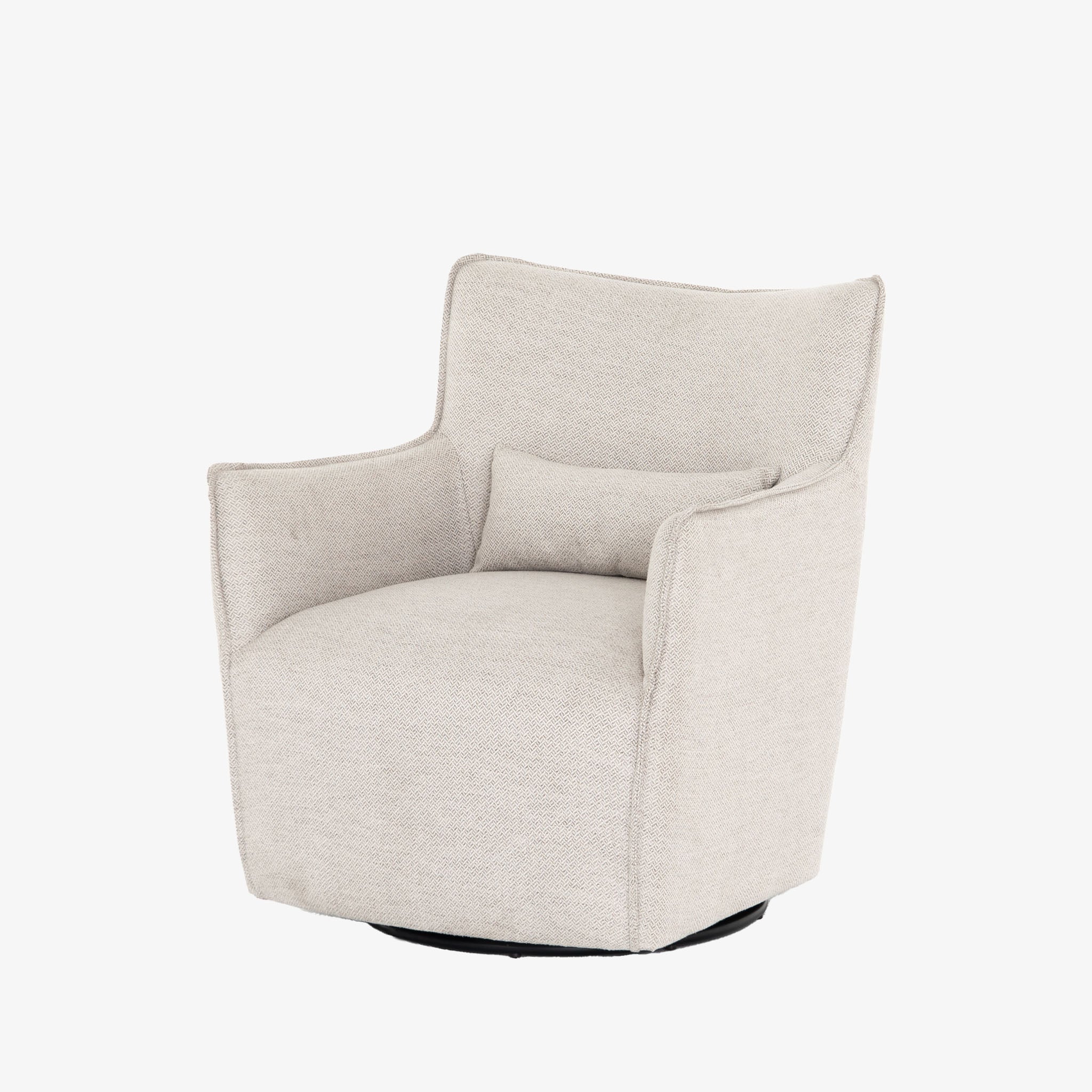 Fauteuil pivotant Kimble Four Hands en platine noble