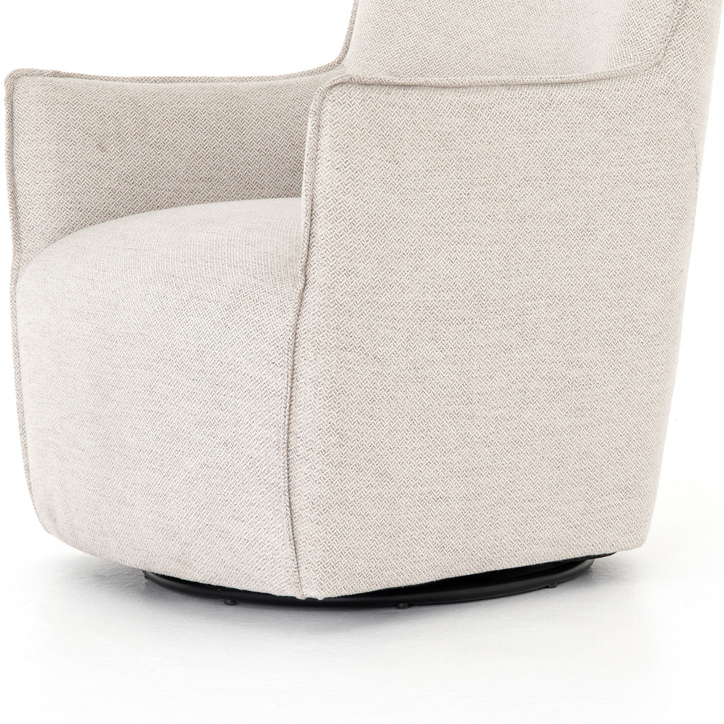 Fauteuil pivotant Kimble Four Hands en platine noble