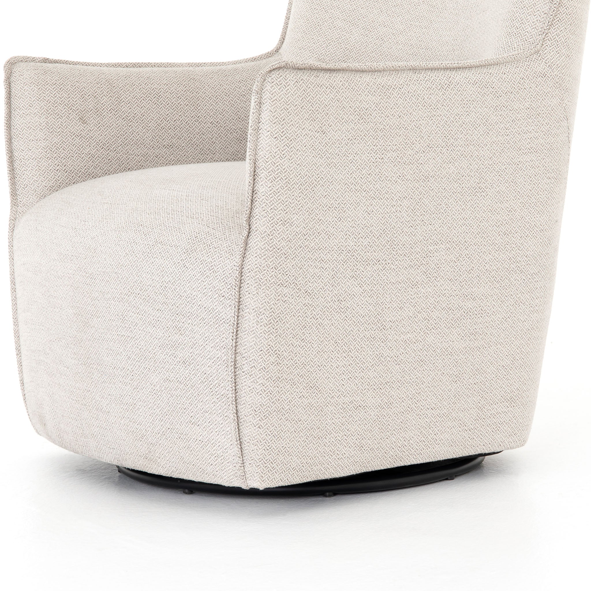 Fauteuil pivotant Kimble Four Hands en platine noble