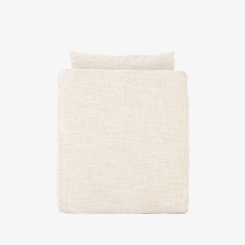 Fauteuil pivotant Four Hands Banks en cambric ivoire