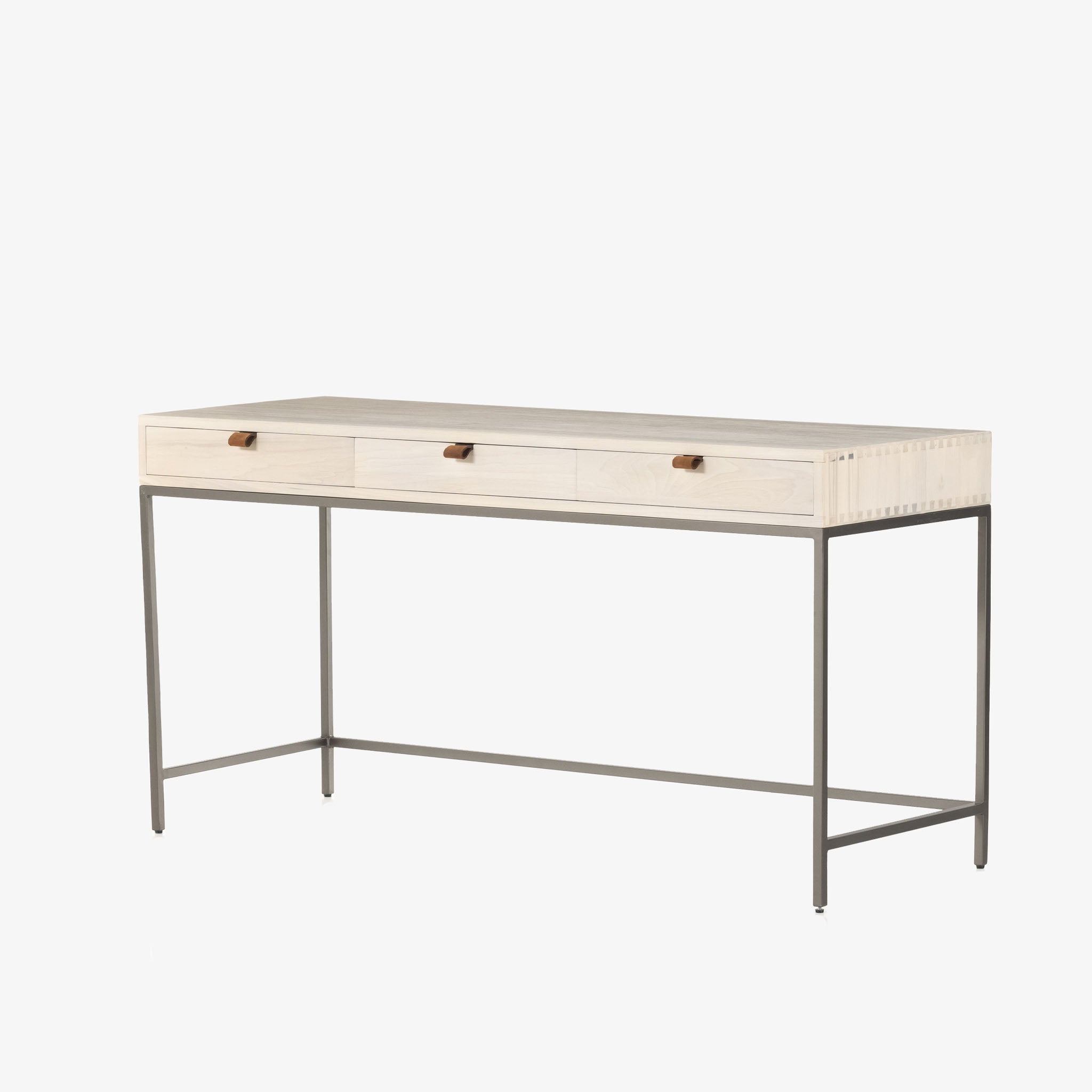 Bureau modulaire Four Hands Trey en peuplier couleur tourterelle
