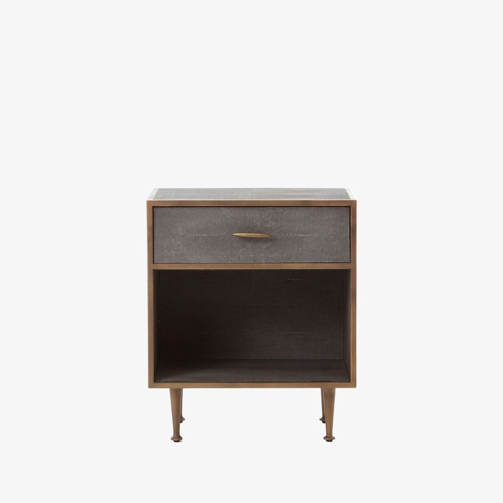 Table de chevet Four Hands en galuchat gris