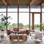 Canapé Emery Four Hands couleur caramel Sonoma