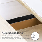 Cadre de lit plateforme classique en bois massif de 12 pouces