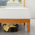 Cadre de lit plateforme classique en bois massif de 12 pouces