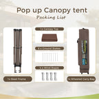 Toit de jardin pliable et renforcé de 4 m x 4 m avec élégant rideau d'angle - 4 m x 4 m