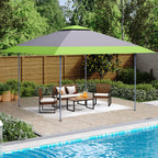 Toit de jardin pliable et renforcé de 4 m x 4 m avec élégant rideau d'angle - 4 m x 4 m