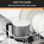 Cafetière programmable 14 tasses, verseuse en acier inoxydable, 3 intensités de café, minuterie 24 h, maintien au chaud 4 h