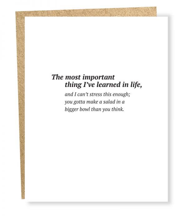 Carte de vœux Salade