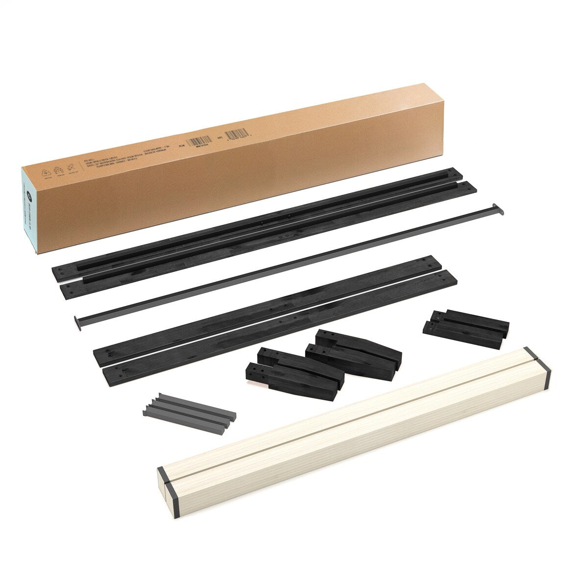 Cadre de lit plateforme classique en bois massif de 16 pouces, disponible en plusieurs finitions