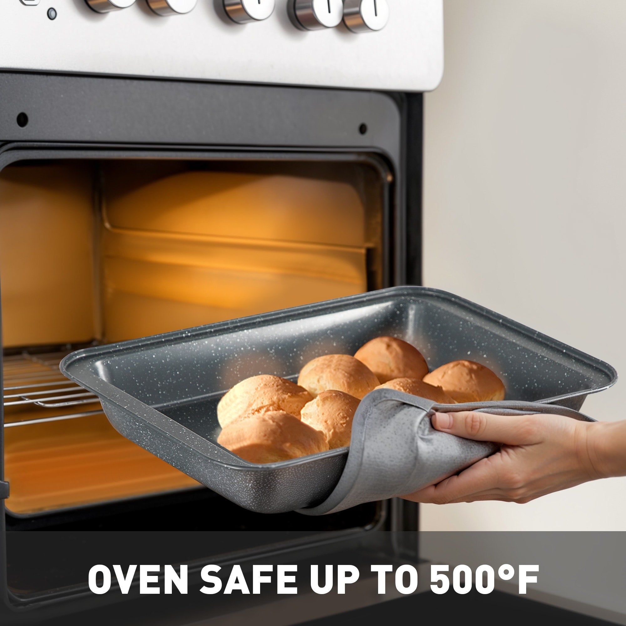 Ensemble de 17 pièces de batterie de cuisine en granit, comprenant casseroles et poêles antiadhésives