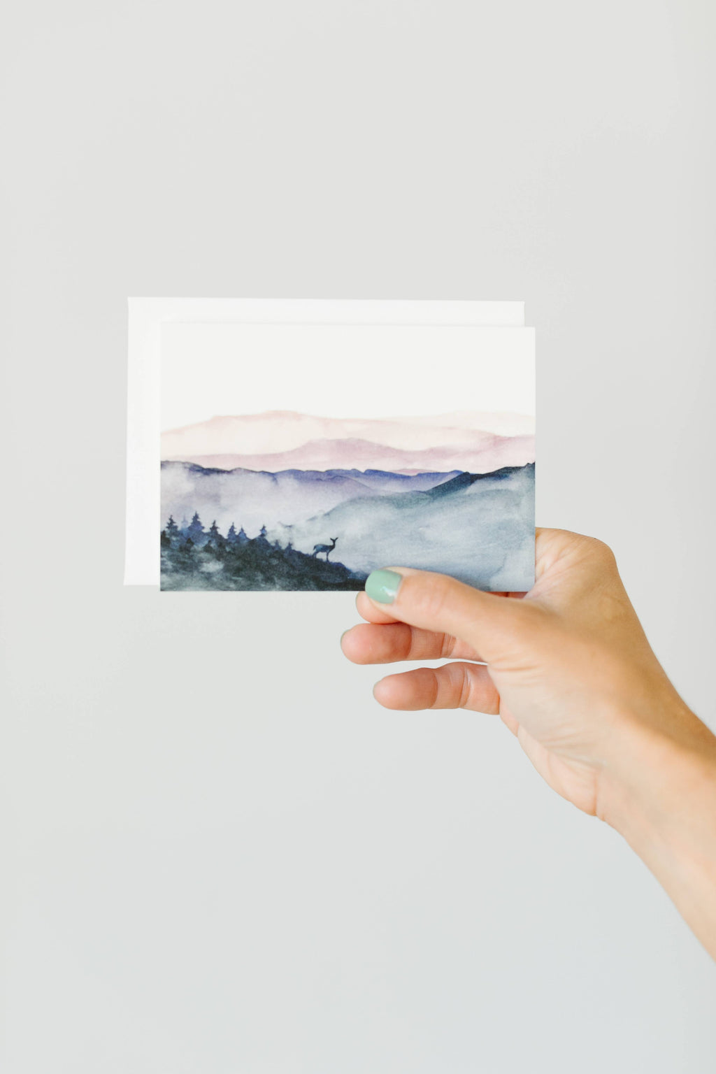 Coffret de 8 cartes de vœux « Majesté de la Montagne Pourpre »