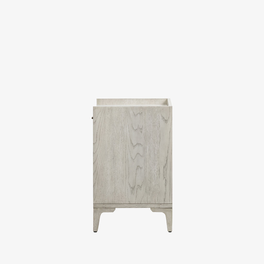 Table de chevet Viggo de Four Hands en marbre blanc italien