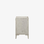 Table de chevet Viggo de Four Hands en marbre blanc italien