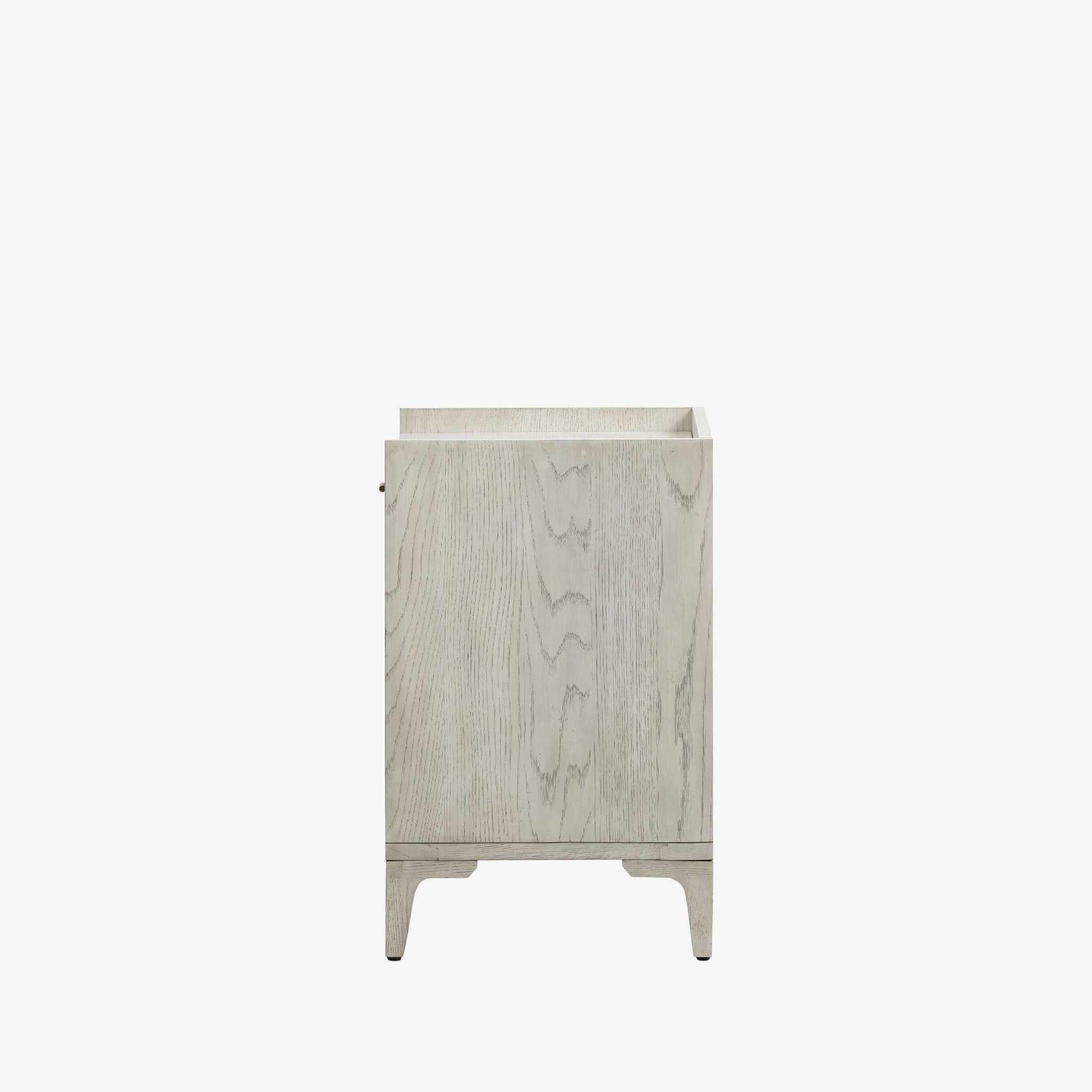 Table de chevet Viggo de Four Hands en marbre blanc italien