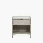 Table de chevet Viggo de Four Hands en marbre blanc italien