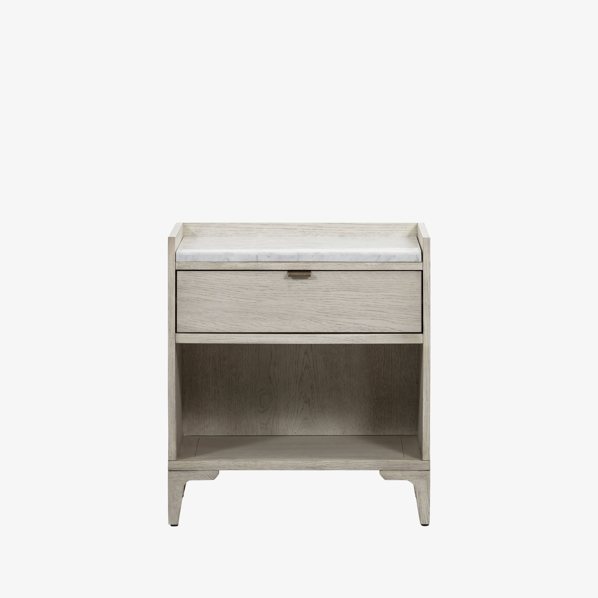 Table de chevet Viggo de Four Hands en marbre blanc italien
