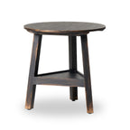 Table de cricket Four Hands Kickapoo River en placage noir vieilli