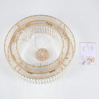 Lustre de style campagnard à 8 lumières de 63 cm (24,8 po), lustre en cristal, lustre tambour pour salle à manger, salon, chambre à coucher et cuisine