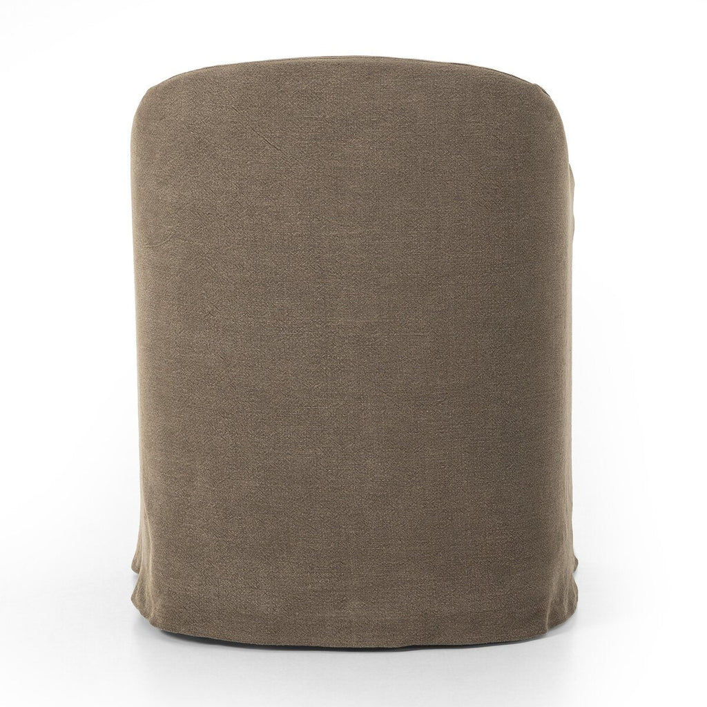 Chaise de salle à manger Four Hands Cove à roulettes, couleur café Broadway