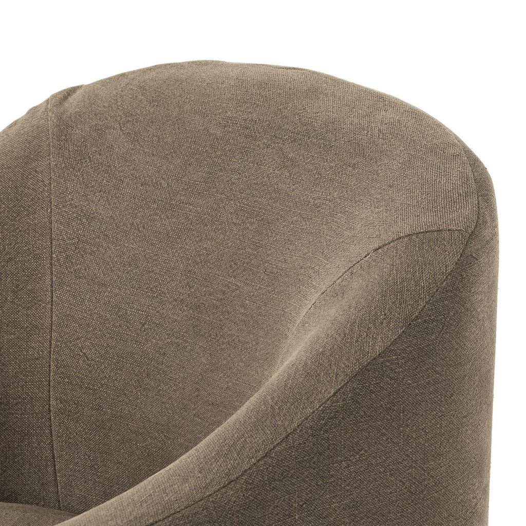 Chaise de salle à manger Four Hands Cove à roulettes, couleur café Broadway