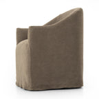 Chaise de salle à manger Four Hands Cove à roulettes, couleur café Broadway