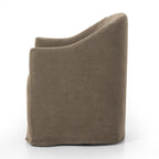 Chaise de salle à manger Four Hands Cove à roulettes, couleur café Broadway