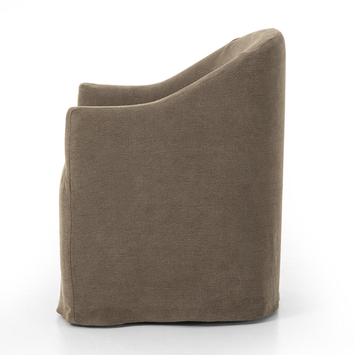 Chaise de salle à manger Four Hands Cove à roulettes, couleur café Broadway