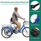 26 Tricycles pour adultes à 3 roues, 7 vitesses