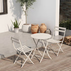 Ensemble bistro minimaliste 3 pièces pour patio : table ronde pliable et chaises