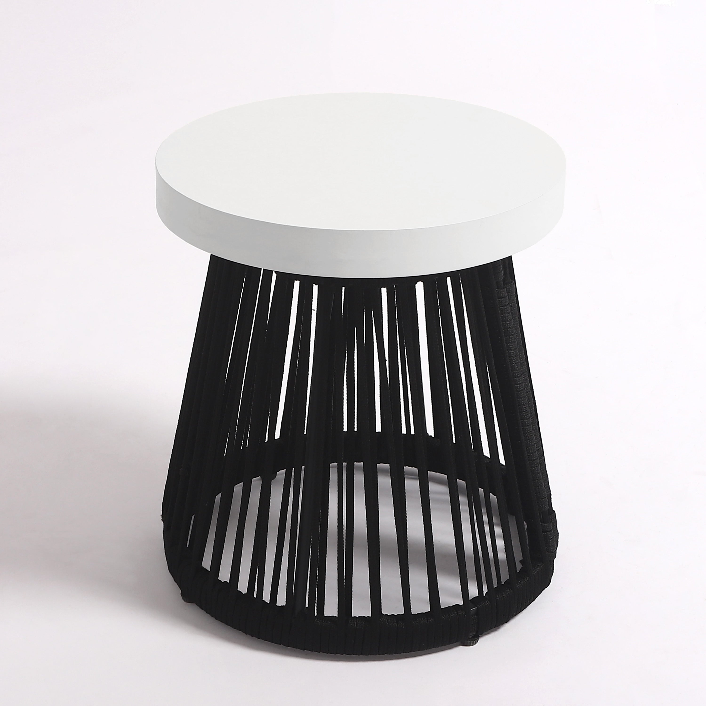 Ensemble de 3 chaises longues pivotantes d'extérieur, style tonneau, pour jardin