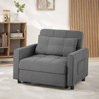 Canapé-lit convertible 3 en 1, avec fauteuil gigogne et lit pliant, idéal pour le salon.