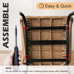 Ensemble bistro de conversation en résine tressée 3 pièces pour extérieur, mobilier de patio en rotin résistant aux intempéries avec coussins